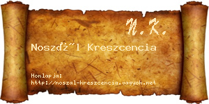 Noszál Kreszcencia névjegykártya