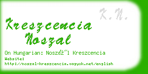 kreszcencia noszal business card